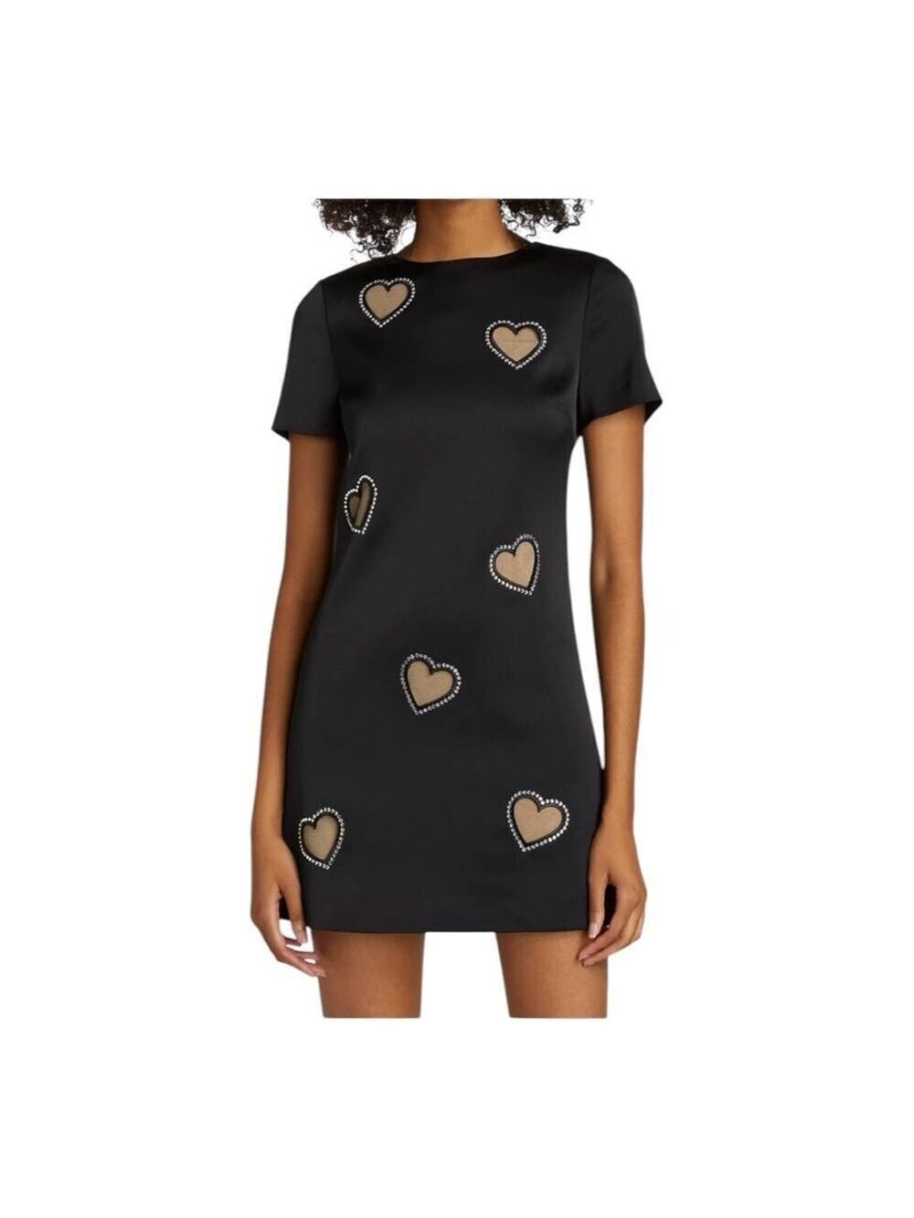Alice + Olivia Clyde Crystal Embellished Heart Minidress Size 6